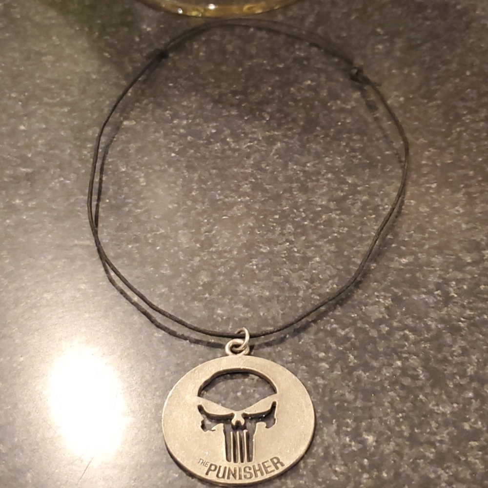 The Punisher key fob necklace
